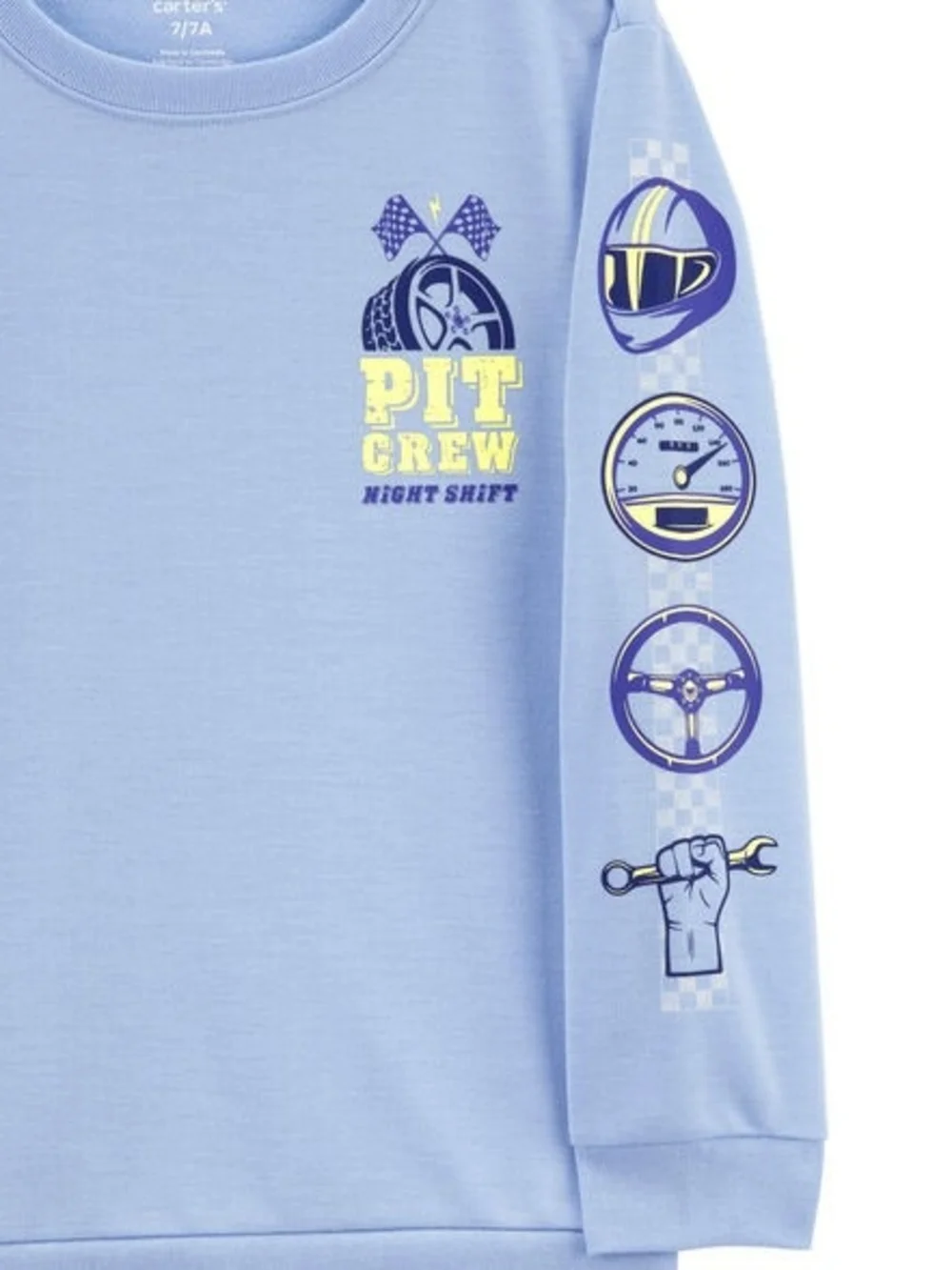 NWT Carter’s Race Car Pit Crew Pajamas Size 6/6A Blue 2-Piece
